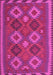 Machine Washable Oriental Pink Traditional Rug, wshcon2216pnk