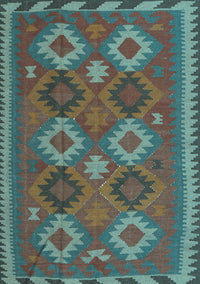 Oriental Light Blue Traditional Rug, con2216lblu