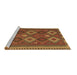 Sideview of Machine Washable Oriental Brown Traditional Rug, wshcon2216brn