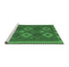 Sideview of Machine Washable Oriental Emerald Green Traditional Area Rugs, wshcon2216emgrn