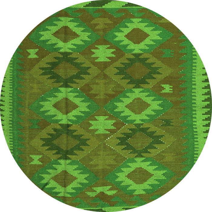 Square Oriental Green Traditional Rug, con2216grn