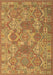 Machine Washable Southwestern Brown Country Rug, wshcon2217brn