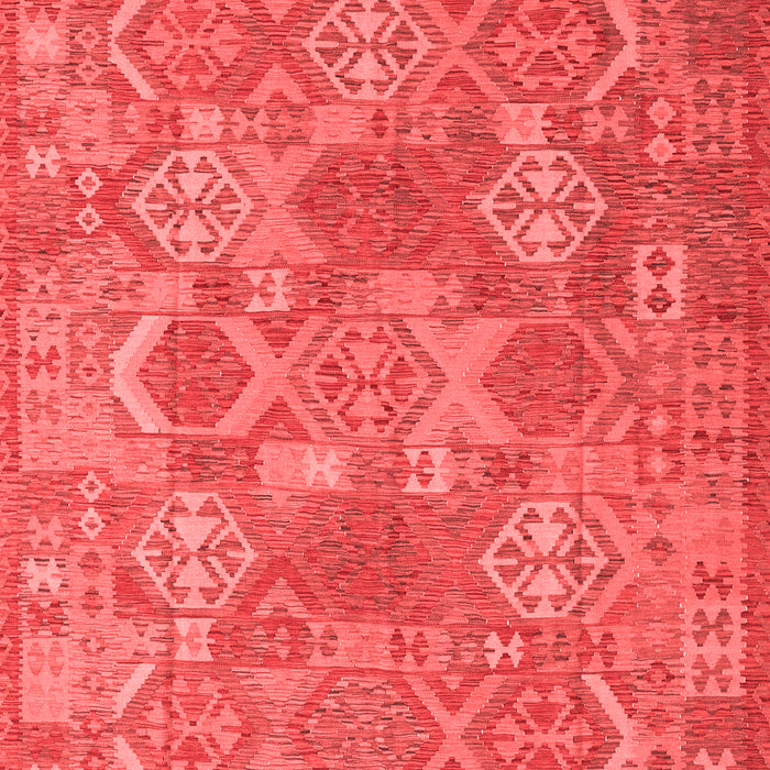 Machine Washable Southwestern Red Country Rug, wshcon2217red