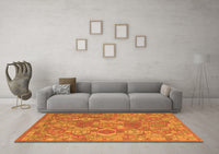 Machine Washable Southwestern Orange Country Rug, wshcon2217org