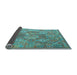 Sideview of Southwestern Light Blue Country Rug, con2217lblu