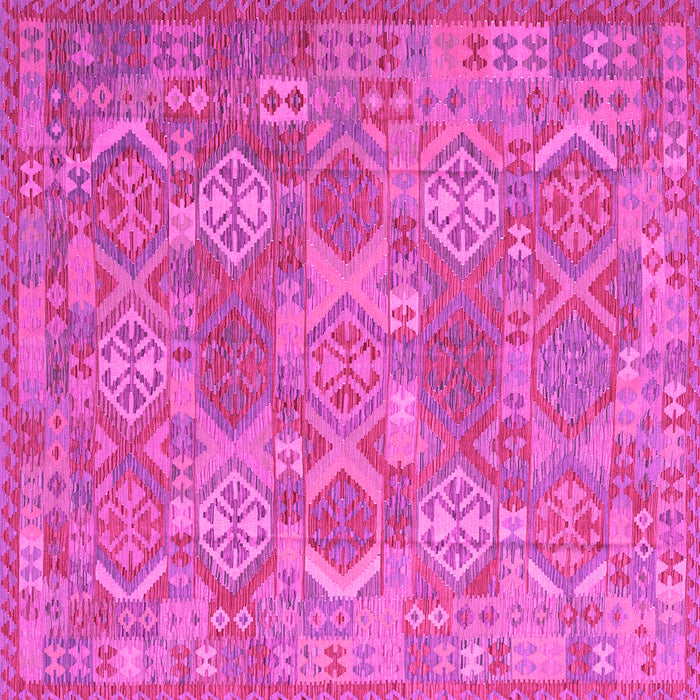 Square Southwestern Pink Country Rug, con2217pnk