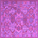 Square Southwestern Purple Country Rug, con2217pur