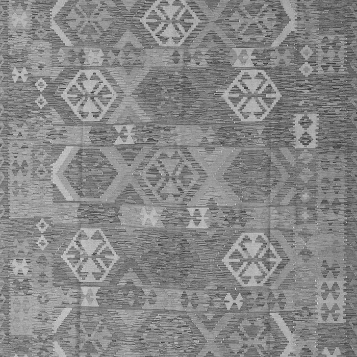 Serging Thickness of Machine Washable Southwestern Gray Country Rug, wshcon2217gry