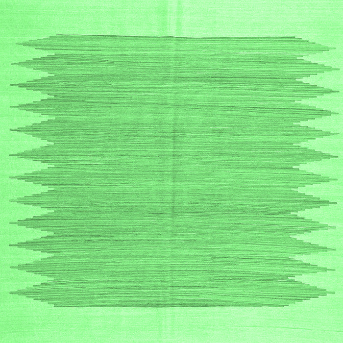 Square Machine Washable Solid Emerald Green Modern Area Rugs, wshcon2218emgrn