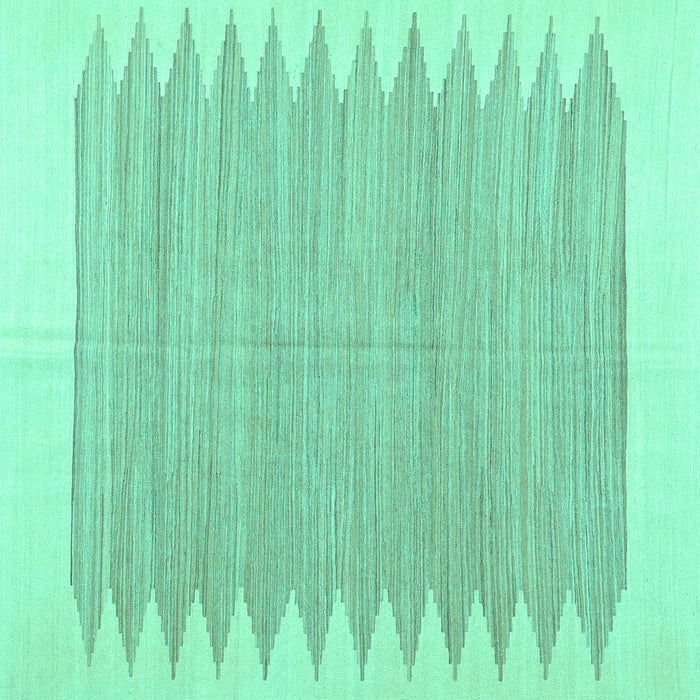 Square Solid Turquoise Modern Rug, con2218turq