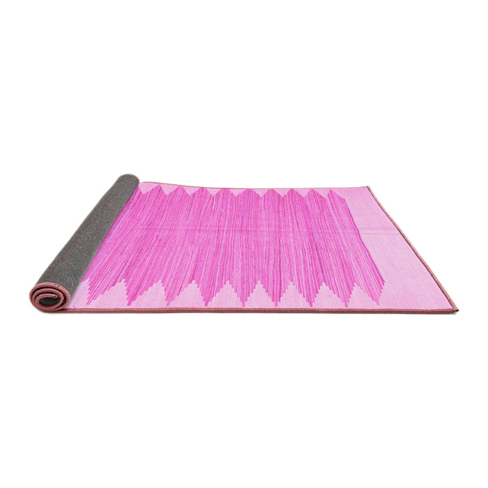 Sideview of Solid Pink Modern Rug, con2218pnk