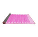 Sideview of Solid Pink Modern Rug, con2218pnk