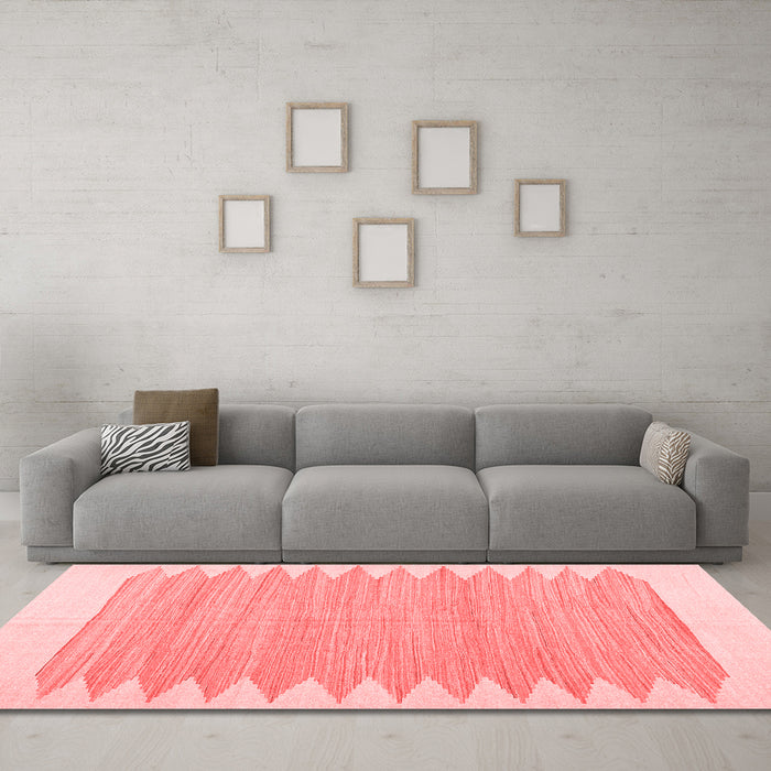 Modern Red Washable Rugs
