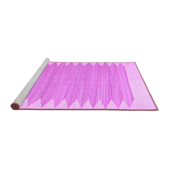 Sideview of Machine Washable Solid Purple Modern Area Rugs, wshcon2218pur