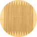 Round Solid Brown Modern Rug, con2218brn