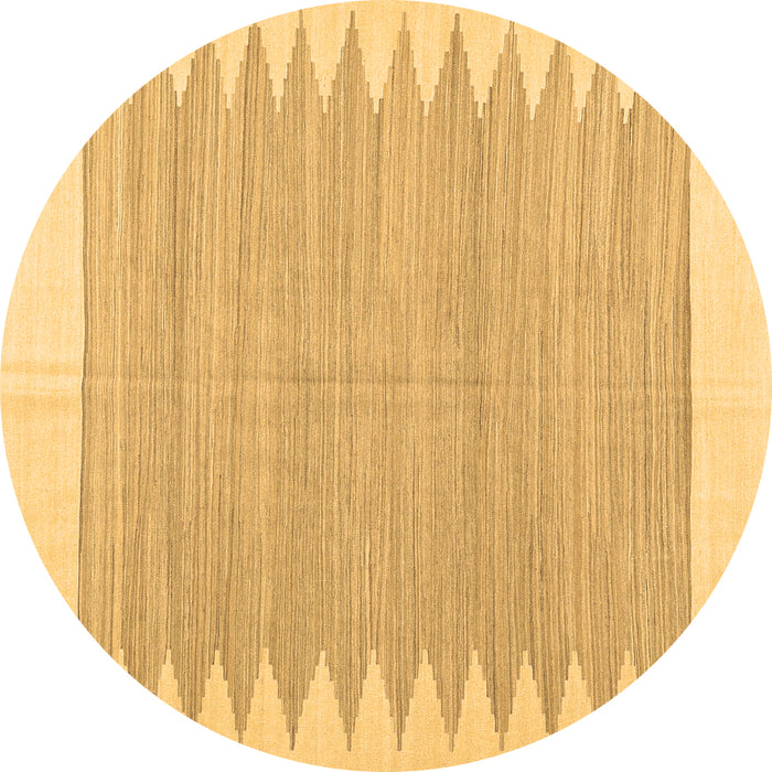 Round Machine Washable Solid Brown Modern Rug, wshcon2218brn