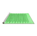 Sideview of Machine Washable Solid Emerald Green Modern Area Rugs, wshcon2218emgrn