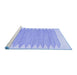 Sideview of Machine Washable Solid Blue Modern Rug, wshcon2218blu