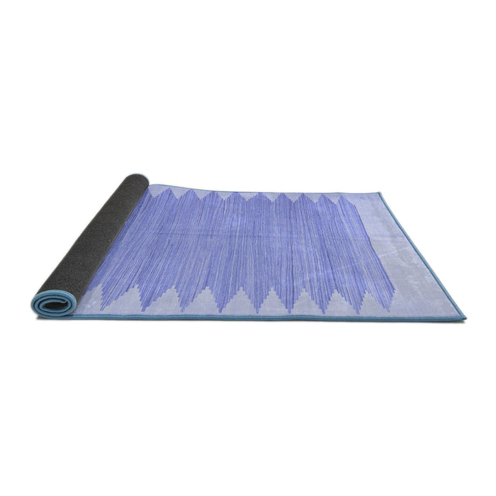 Sideview of Solid Blue Modern Rug, con2218blu