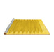 Sideview of Machine Washable Solid Yellow Modern Rug, wshcon2218yw