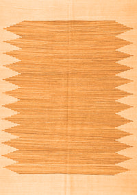 Solid Orange Modern Rug, con2218org