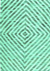 Abstract Turquoise Contemporary Rug, con2219turq