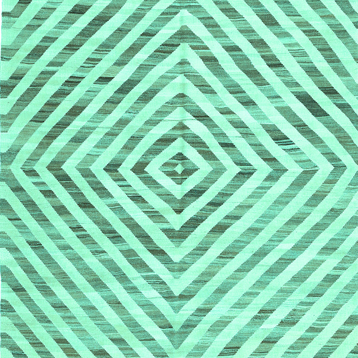 Abstract Turquoise Contemporary Rug, con2219turq