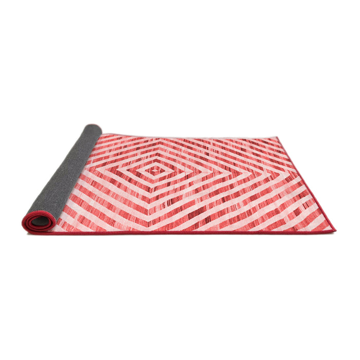 Abstract Red Contemporary Area Rugs