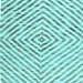 Square Machine Washable Abstract Light Blue Contemporary Rug, wshcon2219lblu