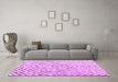 Machine Washable Abstract Purple Contemporary Area Rugs in a Living Room, wshcon2219pur