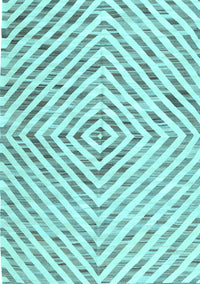 Abstract Light Blue Contemporary Rug, con2219lblu