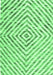 Machine Washable Abstract Emerald Green Contemporary Area Rugs, wshcon2219emgrn