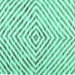 Square Machine Washable Abstract Turquoise Contemporary Area Rugs, wshcon2219turq