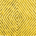 Square Machine Washable Abstract Yellow Contemporary Rug, wshcon2219yw