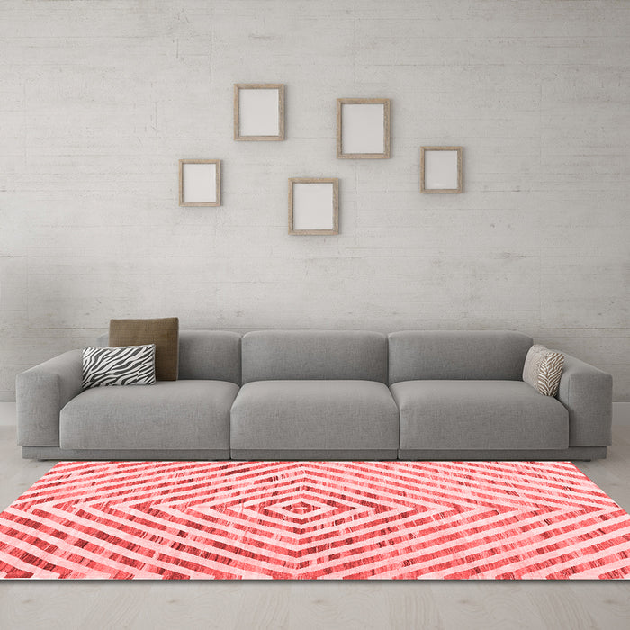 Contemporary Red Washable Rugs