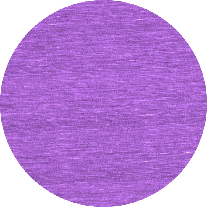 Round Abstract Purple Contemporary Rug, con221pur