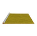 Sideview of Machine Washable Abstract Yellow Contemporary Rug, wshcon221yw