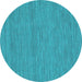 Round Machine Washable Abstract Light Blue Contemporary Rug, wshcon221lblu