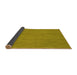 Sideview of Abstract Yellow Contemporary Rug, con221yw