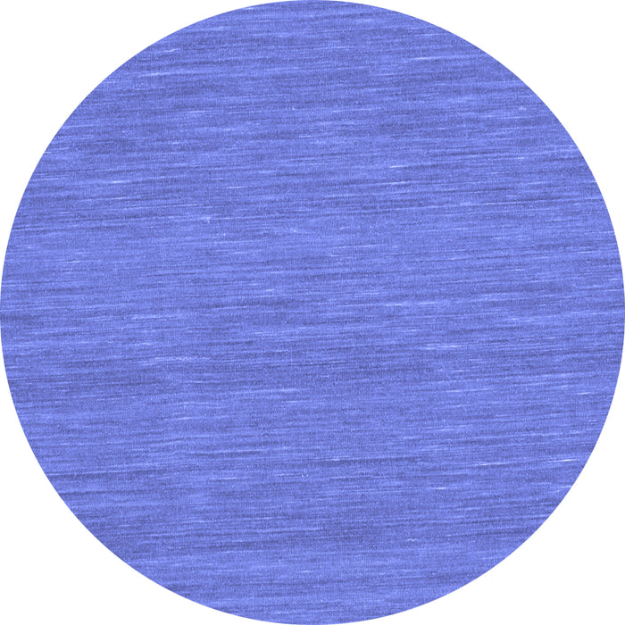 Round Abstract Blue Contemporary Rug, con221blu