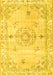 Abstract Yellow Contemporary Rug, con2220yw