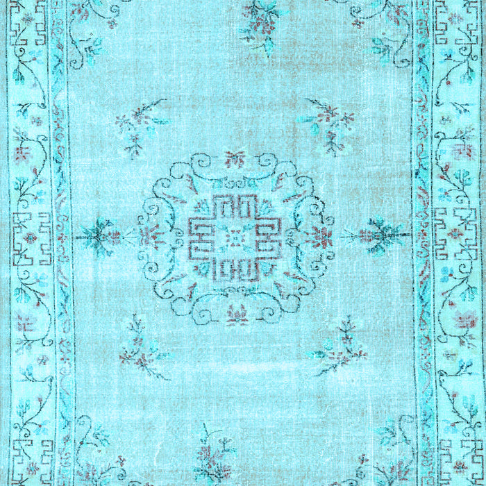 Abstract Light Blue Contemporary Rug, con2220lblu