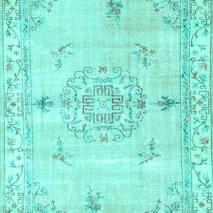 Machine Washable Abstract Turquoise Contemporary Area Rugs, wshcon2220turq