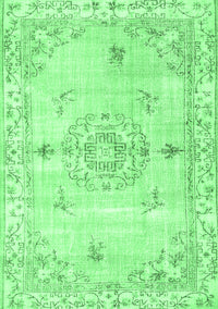 Abstract Emerald Green Contemporary Rug, con2220emgrn