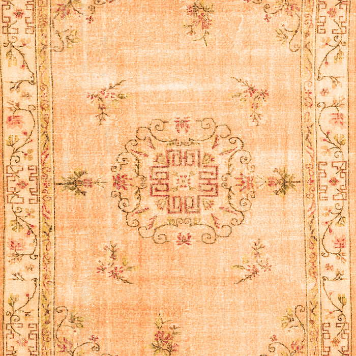 Abstract Orange Contemporary Rug, con2220org