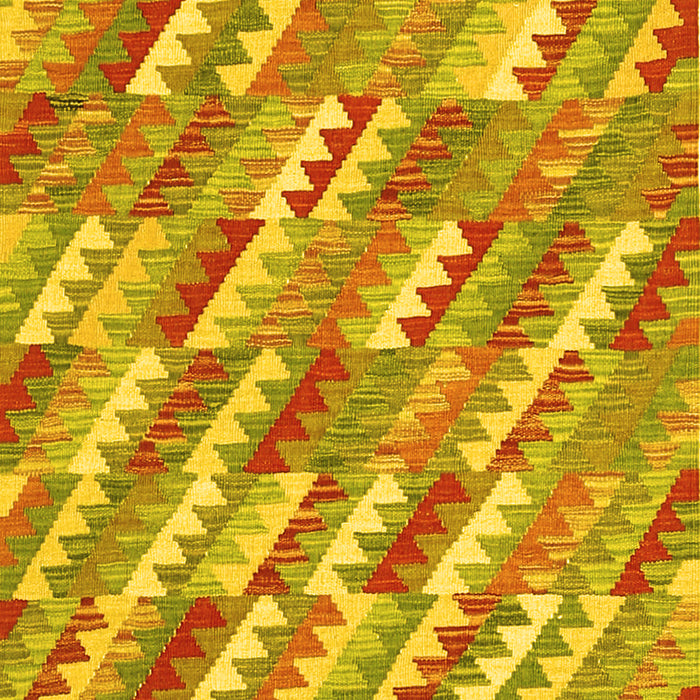 Machine Washable Southwestern Yellow Country Rug, wshcon2221yw