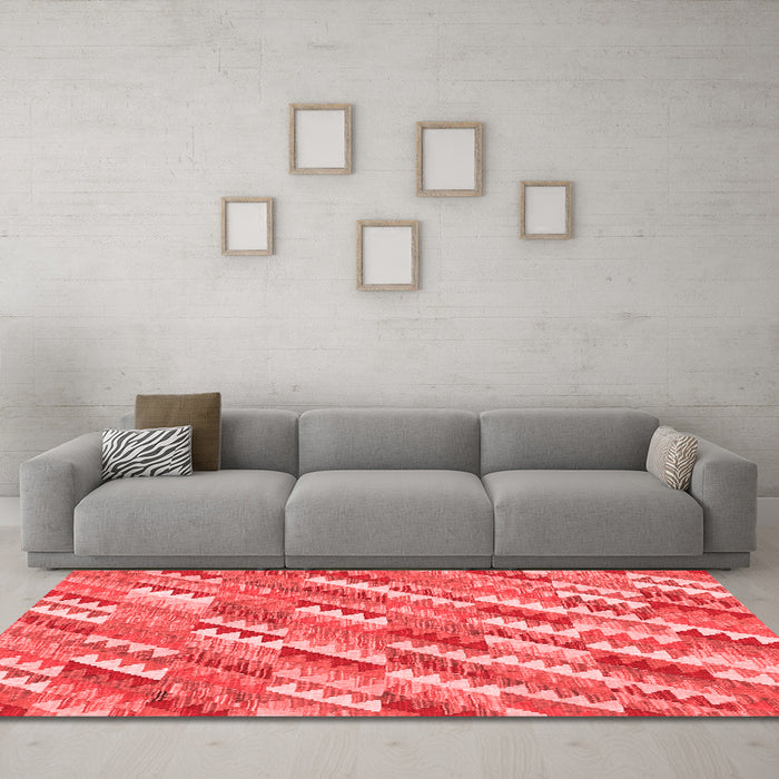 Country Red Washable Rugs