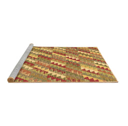 Sideview of Machine Washable Southwestern Brown Country Rug, wshcon2221brn