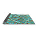 Sideview of Southwestern Light Blue Country Rug, con2221lblu