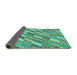 Sideview of Southwestern Turquoise Country Rug, con2221turq